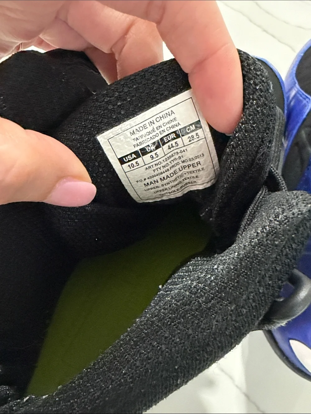 Under Armour Kids Black and Blue Football Cleats